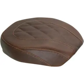 Mustang - Wide Tripper Passeneger Seat - Brown, Diamond Stitch - '06-17 Dyna 1