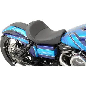 Drag - Solo Seat With Ez Glide Ii Backrest Option - Mild Stitch - '06-17 Dyna 1