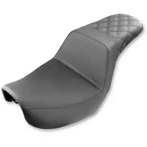 Saddlemen Step-Up Seat - Rear Lattice Stitched - Black (806-04-173) Dyna 06-17 1