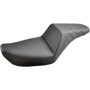 Saddlemen Step-Up Seat - Rear Lattice Stitched - Black - Fxd (896-04-173) Dyna 96-03 1