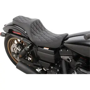 Drag - Predator Iii Seat - Double Diamond Stitch, Black Thread - '06-17 Dyna 1