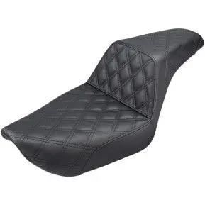 Saddlemen Step-Up Seat - Full Lattice Stitch - Black (896-04-175) Dyna 96-03 1