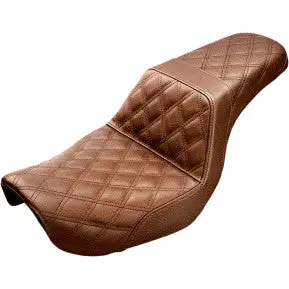Saddlemen Step-Up Seat - Full Lattice Stitch - Brown (804-04-175Br) Dyna 04-05 1