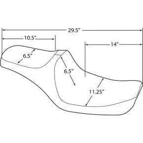 Drag - Predator Iii Seat - Double Diamond Stitch, Black Thread - '96-03 Dyna 2