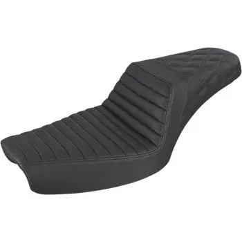 Saddlemen Step-Up Seat - Front Tuck-N-Roll/Rear Lattice Stitch - Black (896-04-176) Dyna 96-03 1