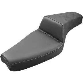 Saddlemen Step-Up Seat - Rear Lattice Stitch - Black - Xl (807-03-173) Sportster 04-20 1
