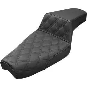 Saddlemen Step-Up Seat - Front Lattice Stitch - Black - Xl (879-03-172) Sportster 77-98 1