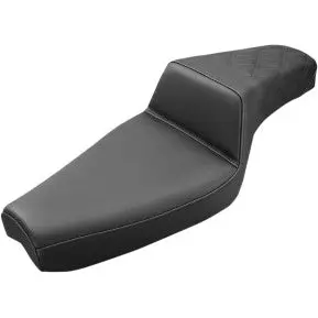 Saddlemen Step-Up Seat - Rear Lattice Stitch - Black - Xl (879-03-173) Sportster 77-98 1