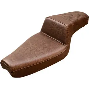 Saddlemen Step-Up Seat - Rear Lattice Stitch - Brown - Xl (879-03-173Br) Sportster 77-98 1