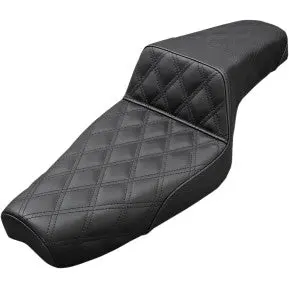 Saddlemen Step-Up Seat - Full Lattice Stitch - Black - Xl (807-03-175) Sportster 04-20 1
