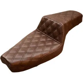 Saddlemen Step-Up Seat - Full Lattice Stitch - Brown - Xl (807-03-175Br) Sportster 04-20 1
