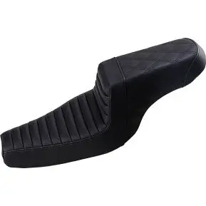Saddlemen Step-Up Seat - Front Tuck-N-Roll/Rear Lattice Stitch - Black (807-11-176) Sportster 04-20 1