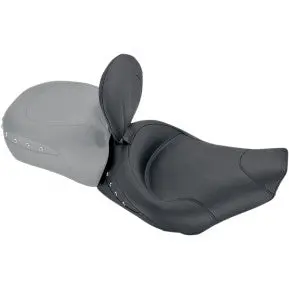 Mustang - Wide Solo Seat W/ Removable Backrest & Raer Seat - Black Studded - '06-07 & '99-07 Touring 1