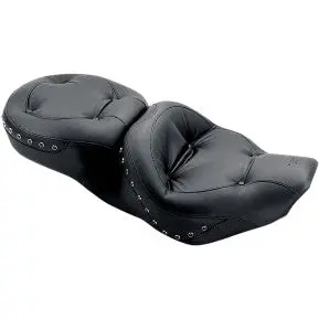 Mustang - One-Piece Ultra Touring Seat - Regal Style W/ Black Studs - '99-07 Touring 1
