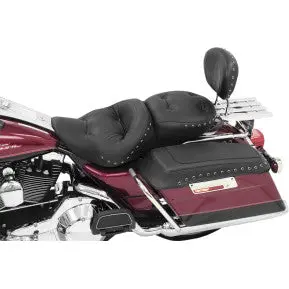 Mustang - One-Piece Ultra Touring Seat - Regal Style W/ Black Studs - '99-07 Touring 2
