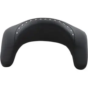 Mustang - Passenger Pad With Armrest - Smooth Style, Chrome Studs - '80-13 Touring 1