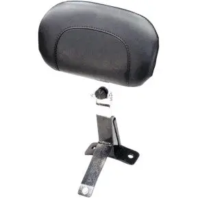 Mustang - Driver Backrest Kit - Smooth, Black Studs - '09-20 Touring 1