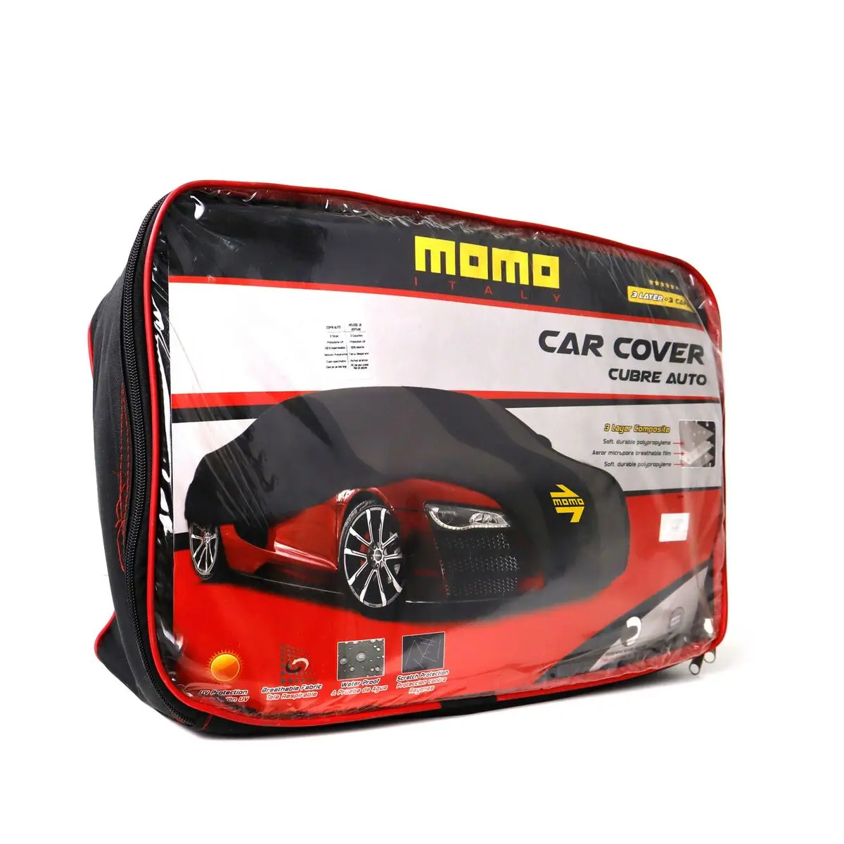 Capa Para Automóveis Momo Momlcc1lxl Xl Preto/Cinzento 2