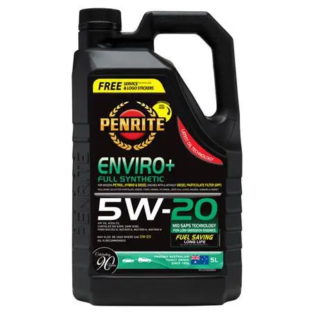 Penrite Enviro+ Fully Synthetic 5W-20 5L Engine Oil - Eplus5w20005 1