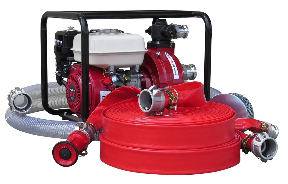 38Mm Fire Fighter Honda Powered Pump + Hose Kit 100M, Firefighter 1