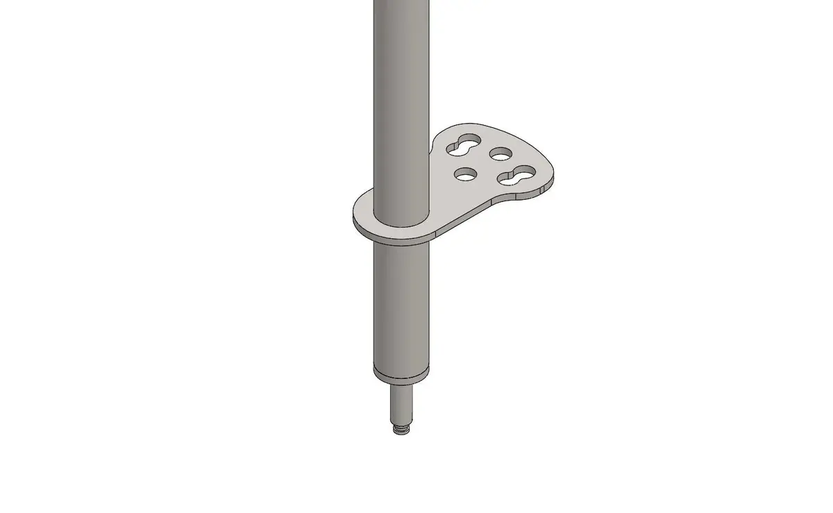 Steering Column 395Mm With 1 Bracket For Delfino - Chromed 1