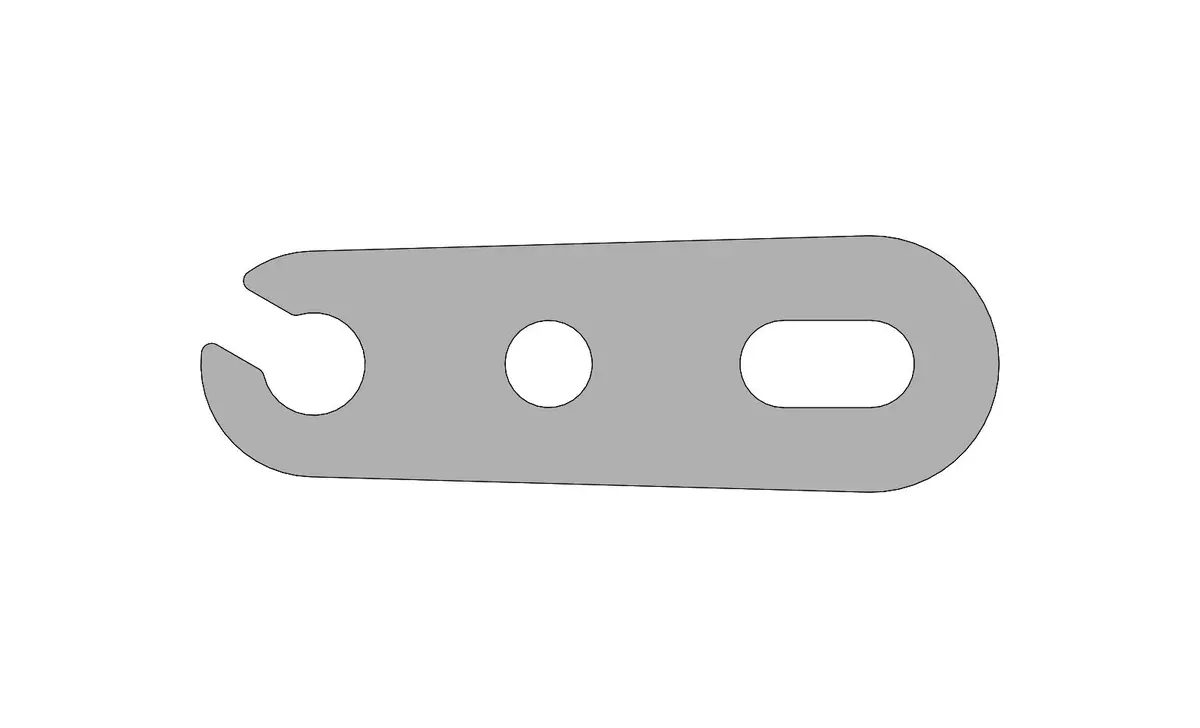 Chain Guard Short Bracket - White Galvanized 1