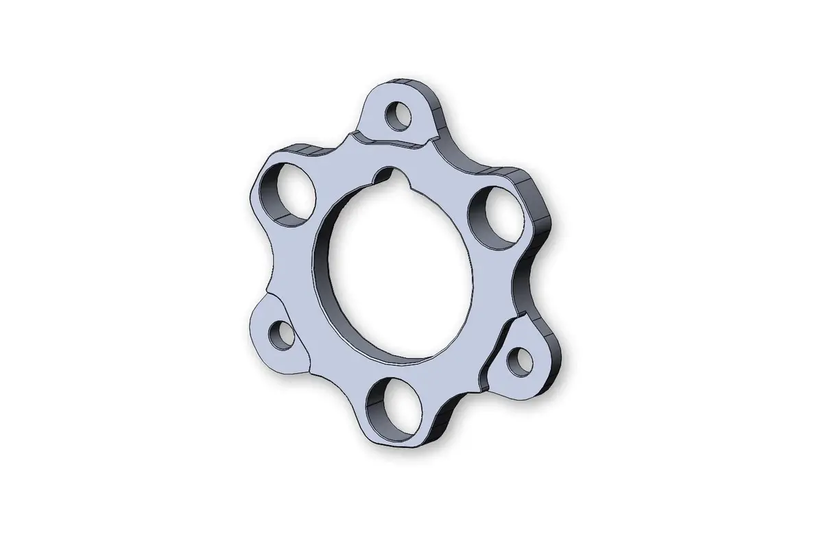Floating Adapter For 150X13 Three Pegs Brake Disc Black Anodized 1