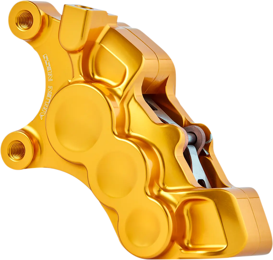 Arlen Ness 6-Piston Caliper - 11.8" - Gold 02-225 Front Left 1
