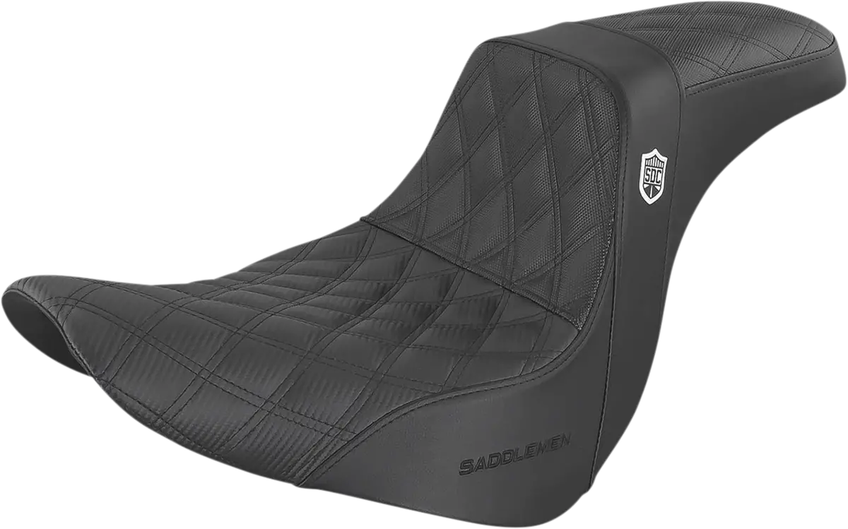 Saddlemen Pro Series Sdc Performance Seat - W/O Backrest - Lattice Stitch/Lumbar Gripper - Fl/Fx (Sc81829db) Softail 18-24 1
