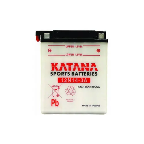 12V Katana Motorcycle Battery 12N14-3A | 125Cca, 14Ah, 6-Month Warranty 1
