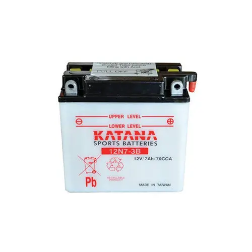 12V Katana Motorcycle Battery 12N7-3B | 70Cca, 7Ah, 6-Month Warranty 1