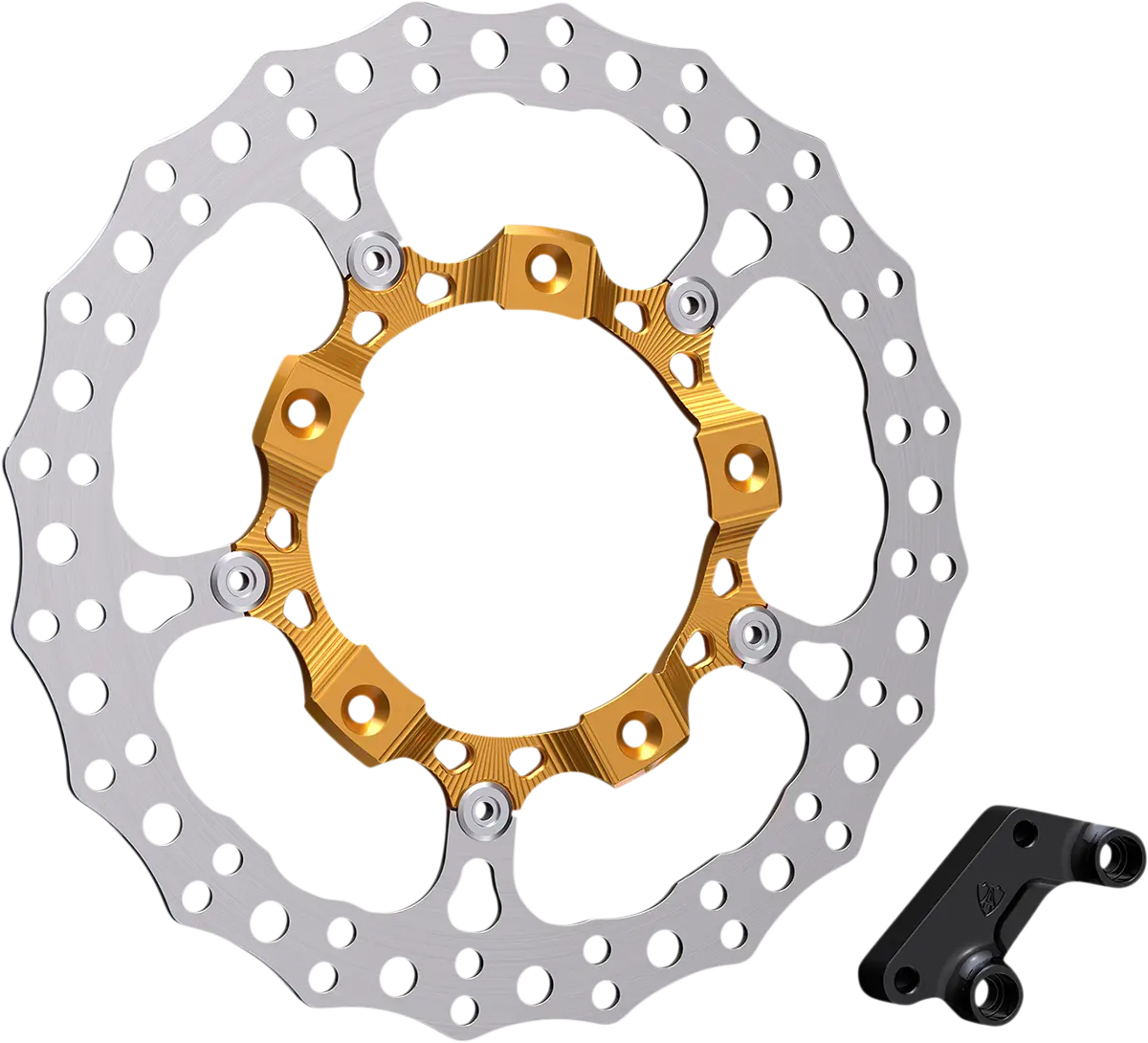 Arlen Ness Rotor 14" - Front Left - Gold 300-002 1