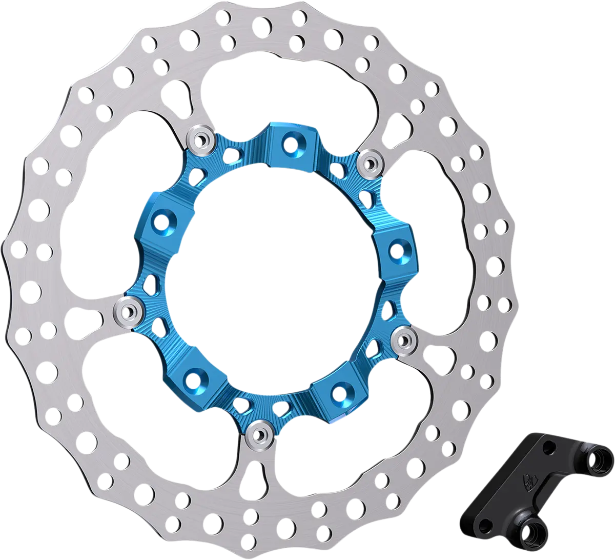 Arlen Ness Rotor 14" - Front Left - Blue 300-001 1