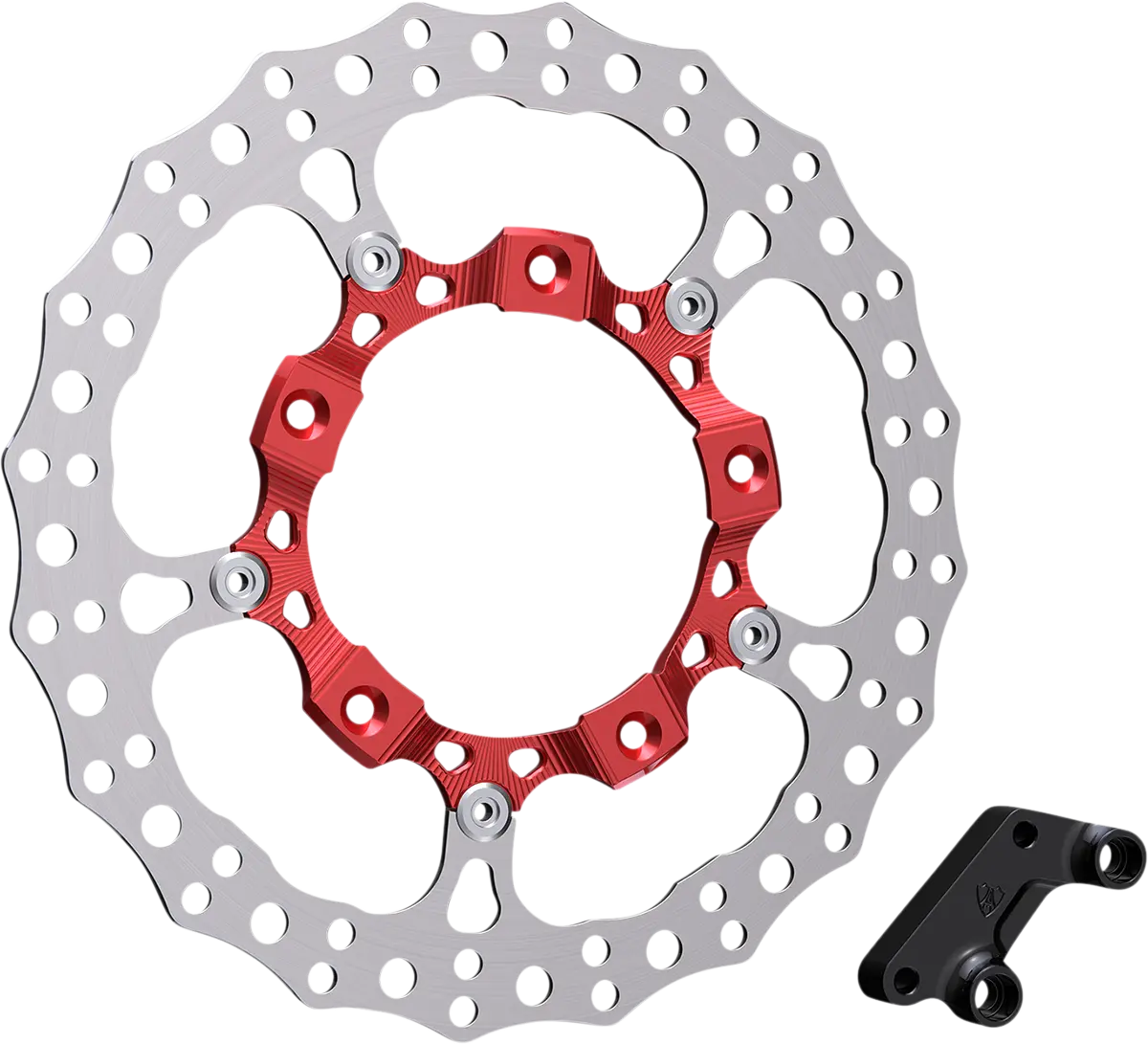 Arlen Ness Rotor 14" - Front Left - Red 300-003 1