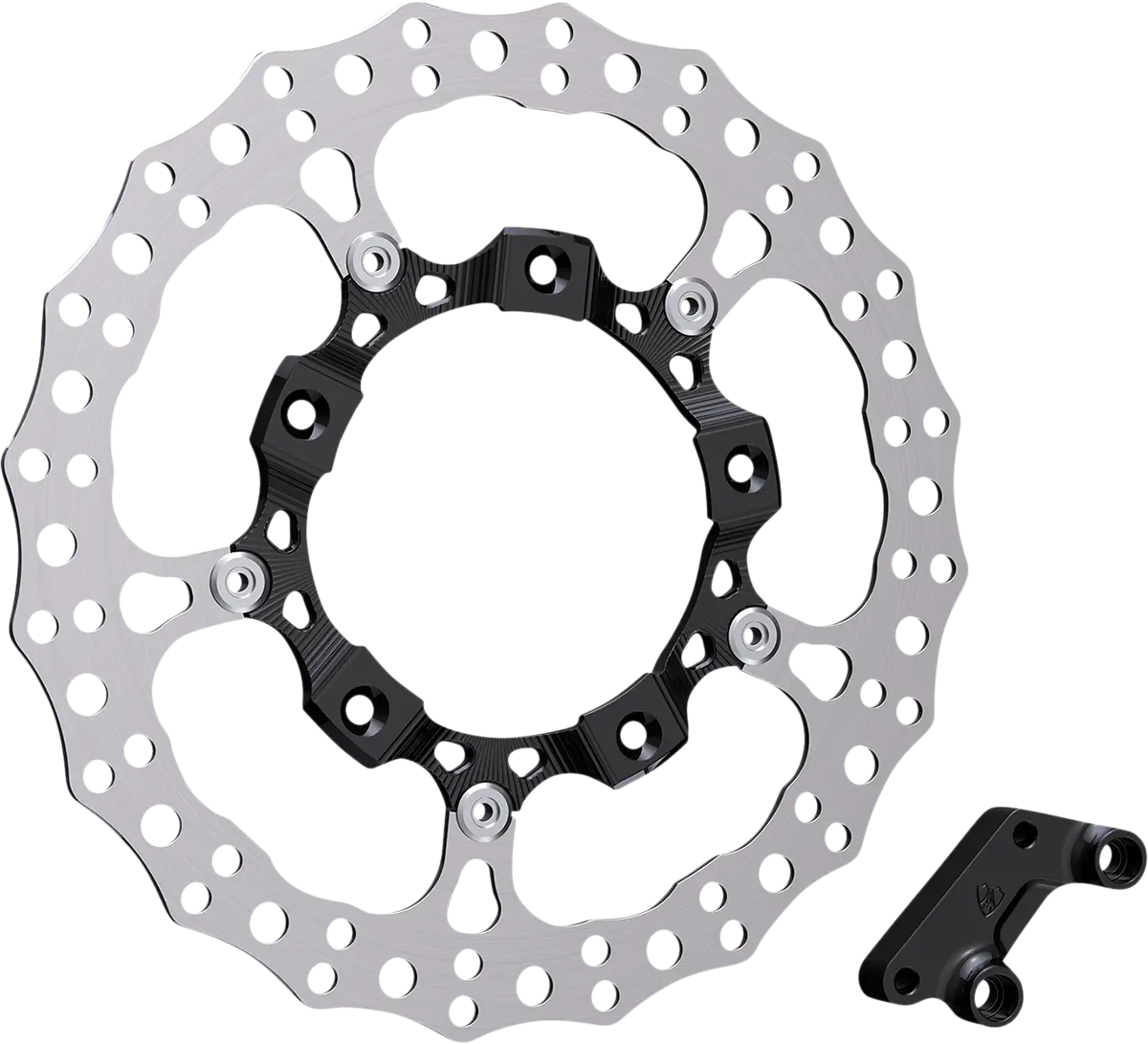 Arlen Ness Rotor 14" - Front Right - Black 300-004 1