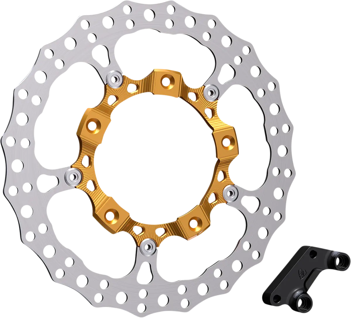Arlen Ness Rotor 14" - Front Right - Gold 300-006 1