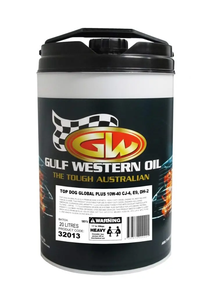 Gulf Western Top Dog Global Plus Semi Synthetic 10W/40- 20L Gulf Western 32013 1