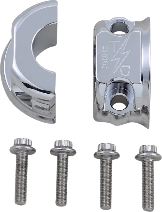 Thrashin Supply Co. Perch Clamps - Clutch/Brake - Chrome Tsc-2703-3 1
