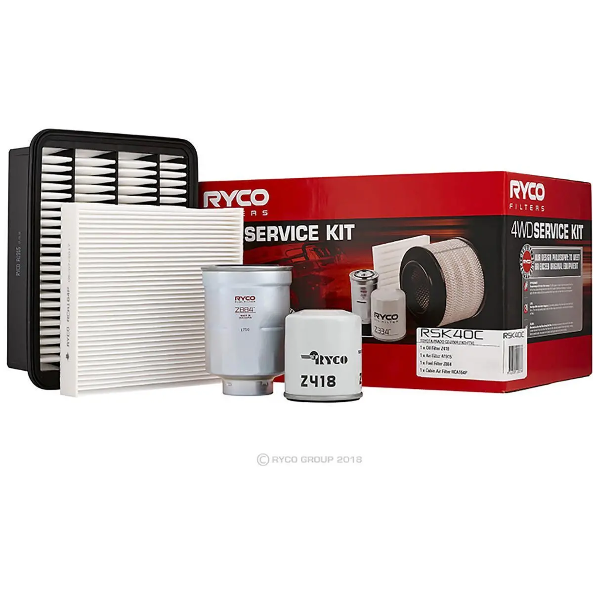 Ryco Service Kit Toyota Land Cruiser Prado - Rsk40c 1