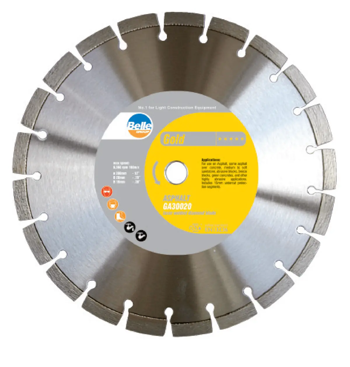 18" Altrad Belle Gold Asphalt Diamond Blade 1