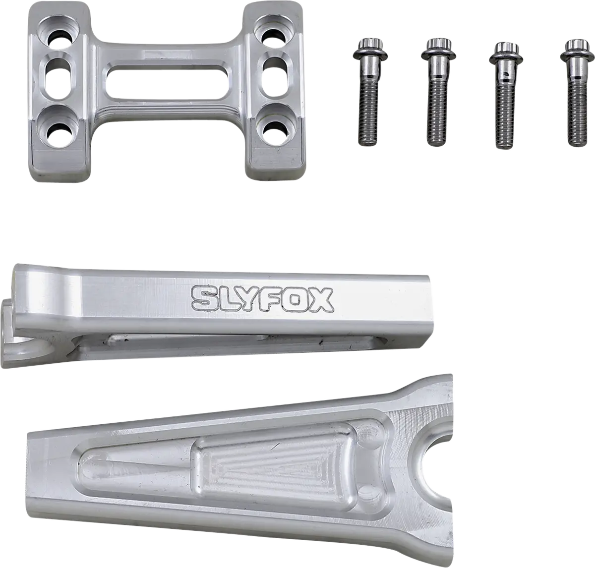 Slyfox Handlebar Riser Kit - Straight - 1" Clamping - 6" Rise - Raw Tm-Sly3 1