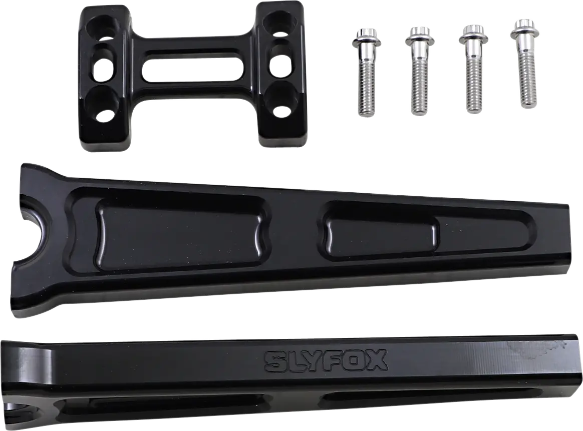 Slyfox Handlebar Riser Kit - Straight - 1" Clamping - 10" Rise - Black Tm-Sly8 1