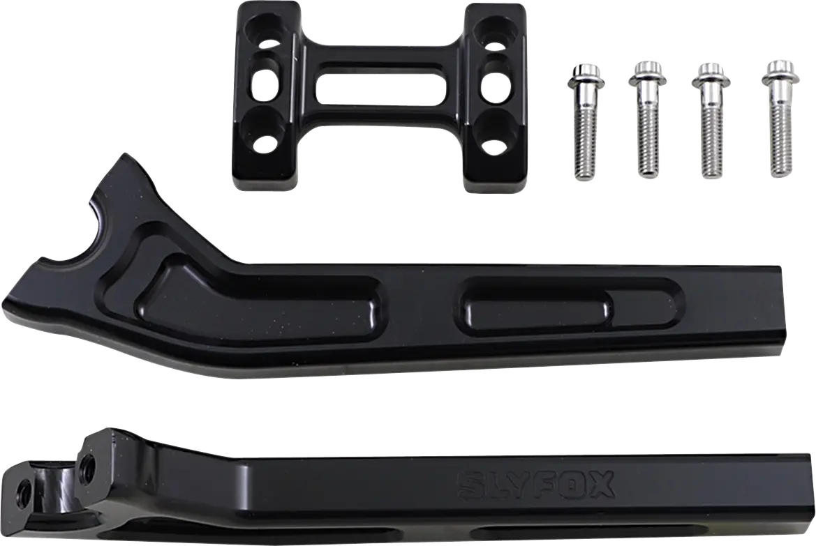 Slyfox Handlebar Riser Kit - Pullback - 1" Clamping - 10" Rise - Black Tm-Sly14 1