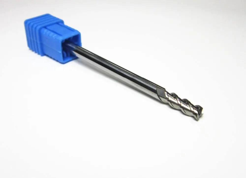 1Pcs 4Mm Hrc45 3F For Aluminium Long Shank L-75Mm Tungsten Carbide End Mills Set Bits 1