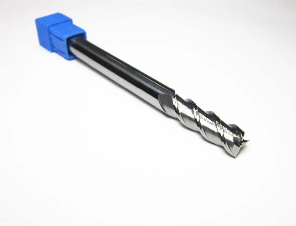 1Pcs 8Mm Hrc45 3F For Aluminium Long Shank L-100Mm Tungsten Carbide End Mills Set Bits 1