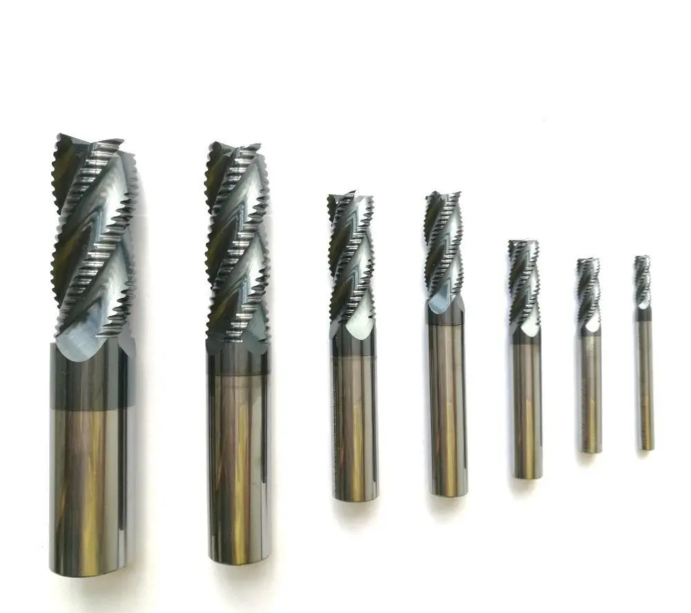 1Pcs Hrc45 4F Solid Carbide Roughing End Mills Bit 1