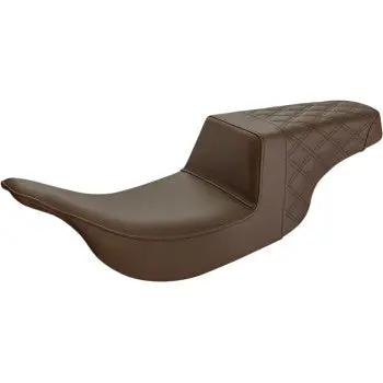 Saddlemen Step-Up Seat - Rear Lattice Stitch - Brown (897-07-173Br) Touring 97-07 1