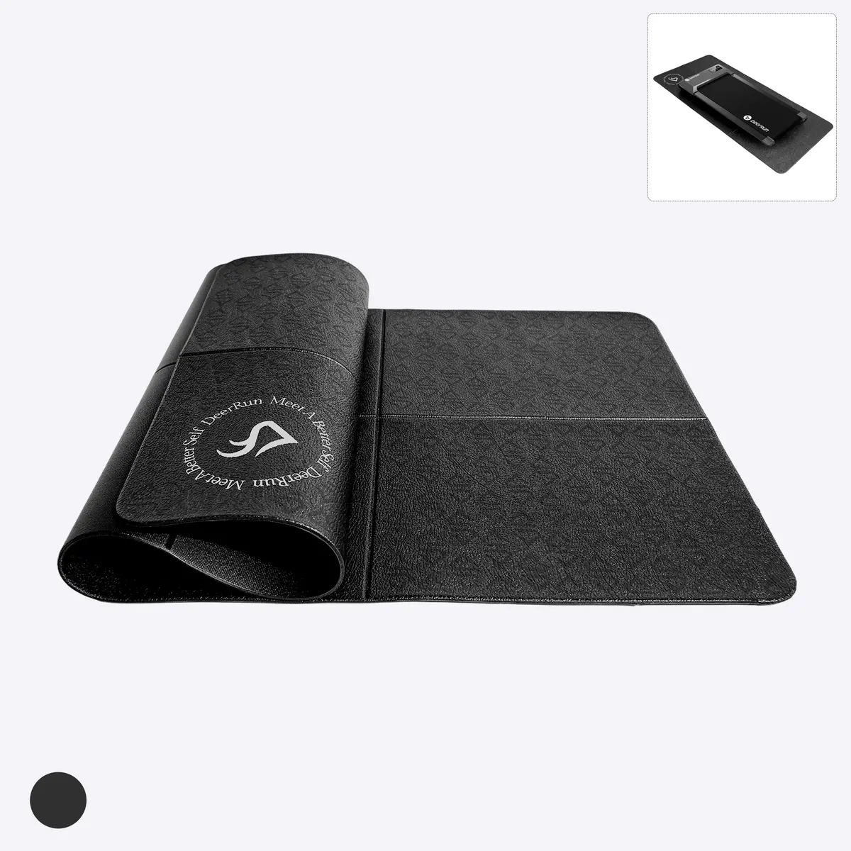 Deerrun® Glory Mat In 6Mm Signature Pvc, Higher Density Foldable Treadmill Mat 1