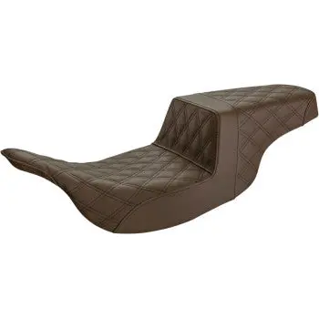 Saddlemen Step-Up Seat - Full Lattice Stitch - Brown (897-07-175Br) Touring 97-07 1