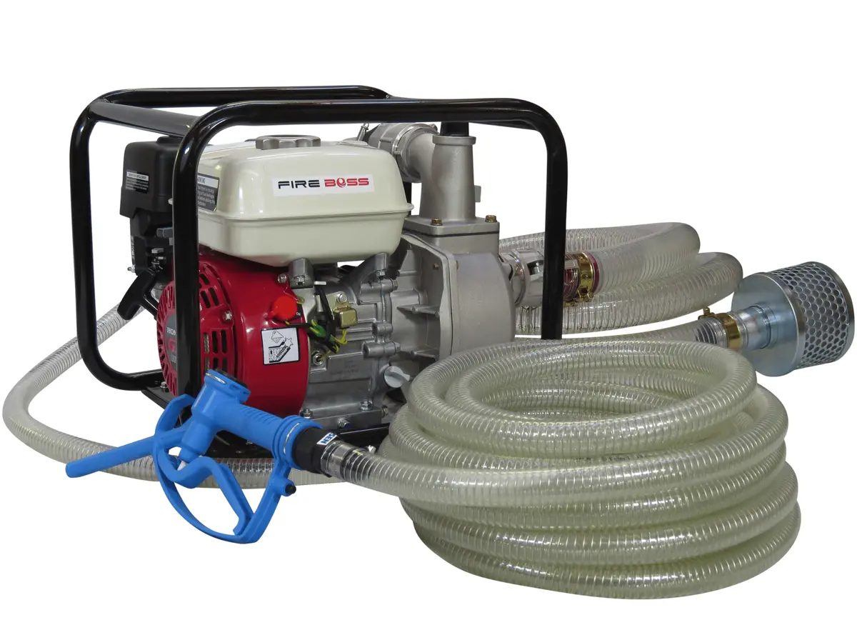 50Mm Kato Honda Powered Semi Trash Pump + Calf Milk Hose Kit 1